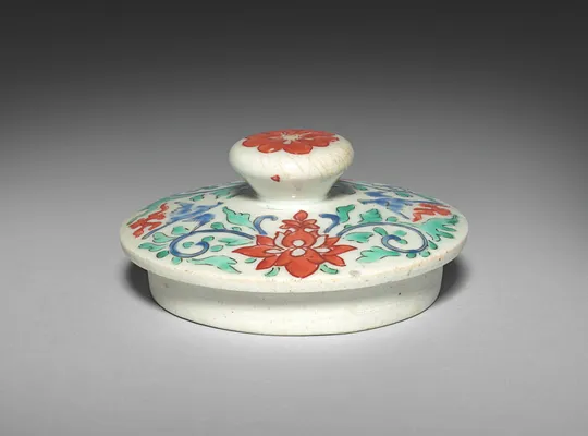 Square Jar with Birds and Flowers (lid)