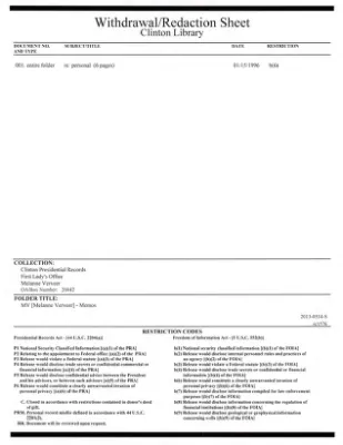 MV [Melanne Verveer] – Memos