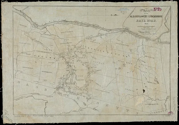 Route of the Albany & West Stockbridge Rail Road
