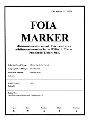 Miscellaneous Briefing Papers and Talking Points [4]
