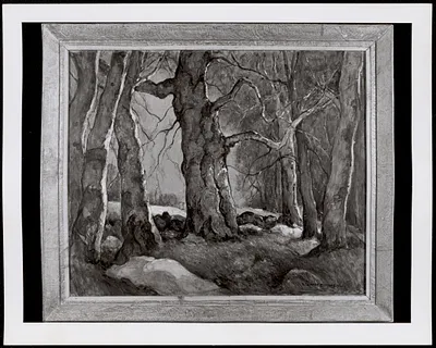 Wilderness by W. Lester Stevens, acrylic on Masonite, 1965