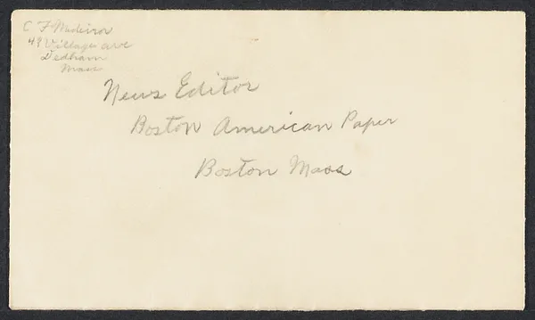 Sacco-Vanzetti Case Records, 1920-1928. Prosecution Papers. Ranney notes, correspondence re: Madeiros. Box 25, Folder 1, Harvard Law School Library, Historical & Special Collections
