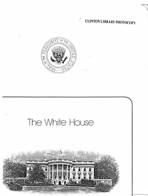 HC [Health Care] Materials for Congress: The White House