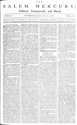 The Salem Mercury: Political, Commercial, and Moral
