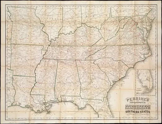 Perrine's new topographical war map of the southern states