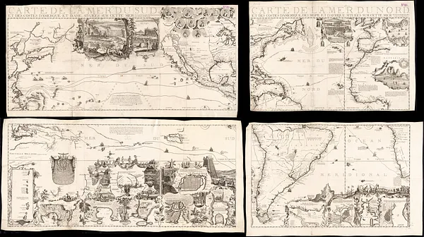 Carte de la Mer du Sud et des costes d'Amerique et d'Asie situées sur cette mer