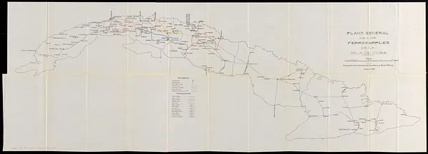 Plano general de los ferrocarriles de la Isla de Cuba