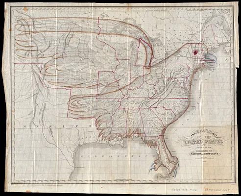 The eagle map of the United States