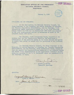 Memorandum from Sidney Souers to President Harry S. Truman