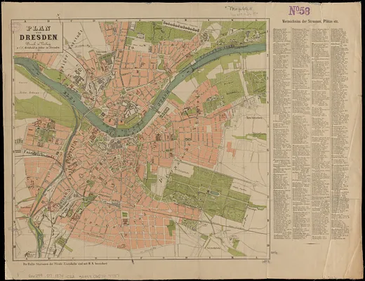 Plan von Dresden