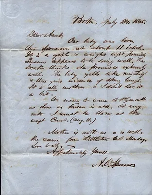 A.C. Spooner to Mary Spooner July 24 1845