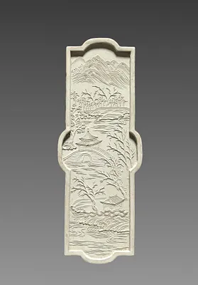 Ink Stick from an Imperially Commissioned Set of Ink Stick with Images and Poems of Famous West Lake Sites