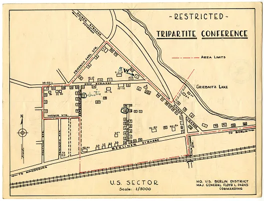 Map of U. S. Sector, Tripartite Conference