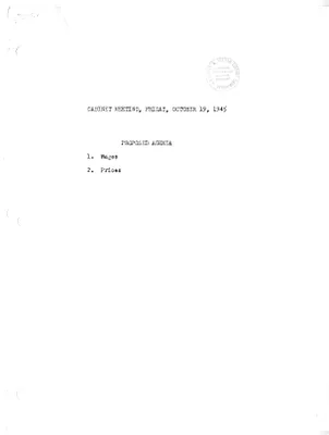 Cabinet Meeting Minutes