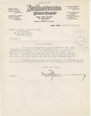 Letters Received, October 8, 1919