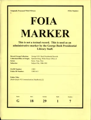 [Bush-Quayle '92 Communications Handbook] [2]
