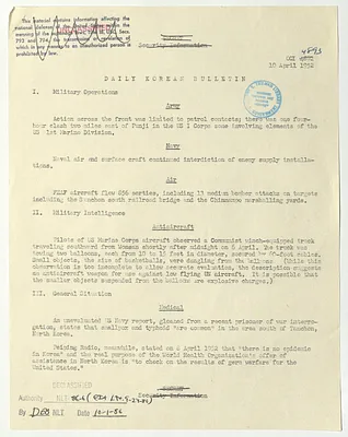Memorandum, Daily Korean Bulletin