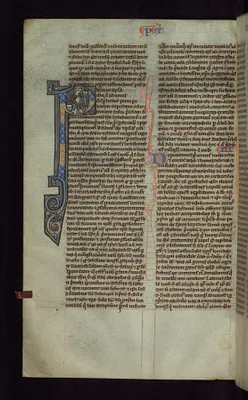 Historiated Initial ""P"" with St. Peter Holding a Key