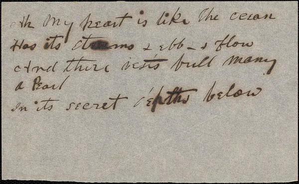 [Victoria Woodhull Martin] autograph note, [Bredon's Norton, Worcestershire, Eng.?], approximately 1901-1927