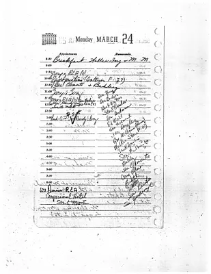 Lyndon Johnson's 1958 Desk Diary, beginning 3/24/1958