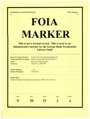 National Religious Broadcasters Convention 1/28/91 [OA 8321] [3]