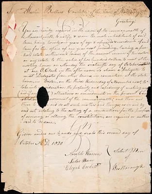 Town Meetings, 1820