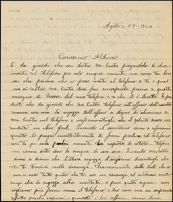 Nicola Sacco autographed letter signed to Aldino [Felicani], [Dedham], 23 August 1924