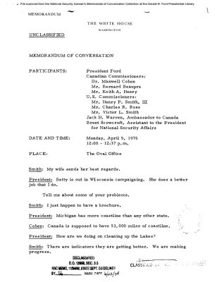 April 5, 1976 - Ford, U.S. and Canadian Commissioners