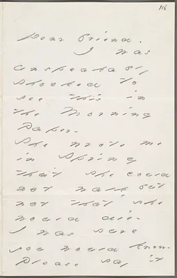 Your Scholar (Emily Dickinson), Amherst, Mass., autograph letter signed to Thomas Wentworth Higginson, 6 August 1885