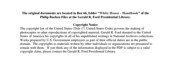White House - Handbook