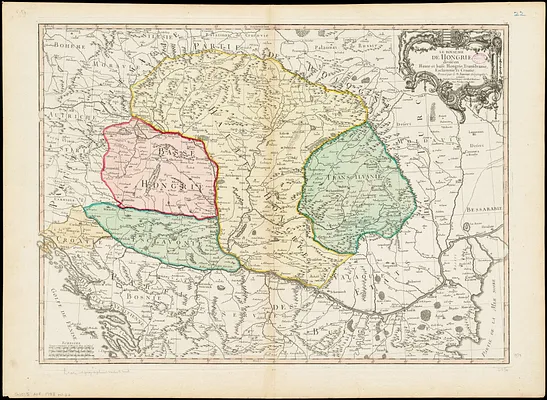 Le Royaume de Hongrie, divisé en Haute et Basse Hongrie, Transilvanie, Esclavonie et Croatie