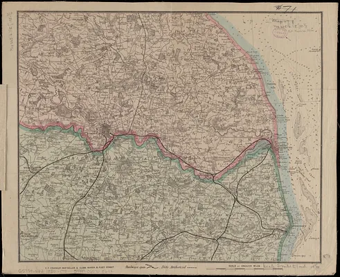 Cruchley's visitors' map of the environs of Norwich, from the Ordnance Survey