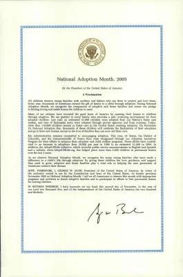 National Adoption Month, November 2005