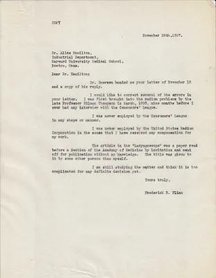 Letters Sent to Dr. Alice Hamilton, November 28, 1927