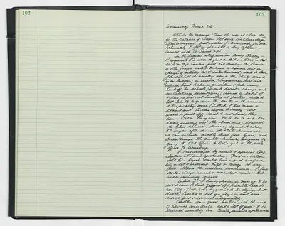 Handwritten journal entry for March 26, 1969
