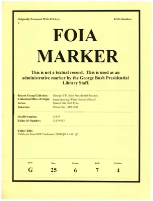California State GOP Fundraiser 2/6/90 [OA 4391] [1]