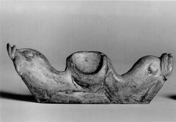Decorative Element with Dolphins and Shell