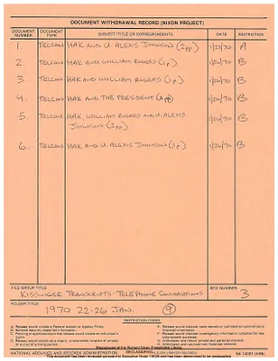January 22-26, 1970 [1 of 2]