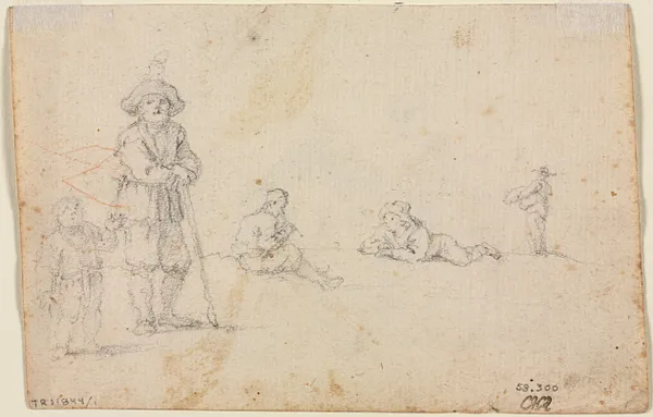 Five Figure Studies (verso)