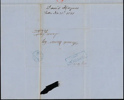 David Haynes to Samuel Warner, 28 November 1851