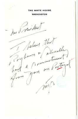 Handwritten Note from Matthew Connelly to President Harry S. Truman, with Related Note from Postmaster General Robert Hannegan to President Harry S. Truman