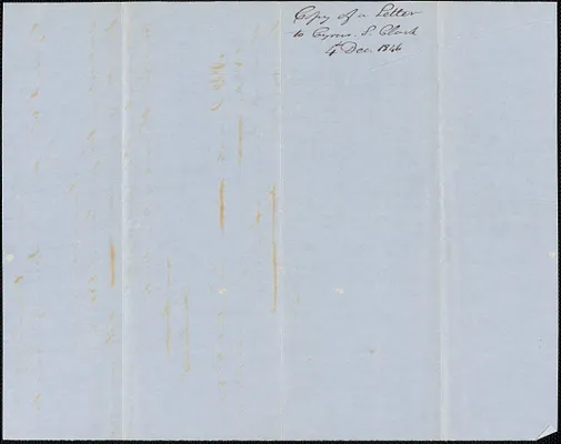 George Coffin to Cyrus S. Clark, 4 December 1846