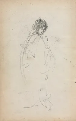 Italian Sketchbook:  Standing Woman (page 1)