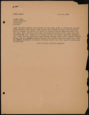 Sacco-Vanzetti Defense Committee telegram (copy) to Joseph Etkin, Boston, Mass., June 23, 1926