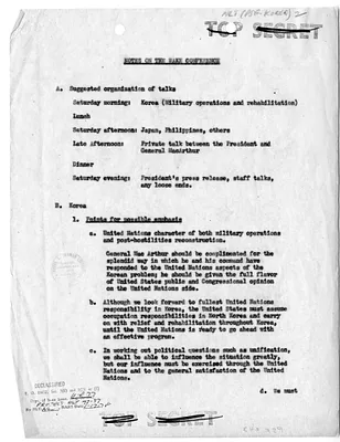 Memorandum, Notes on the Wake Conference