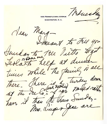 Letter from Bess W. Truman to Margaret Truman