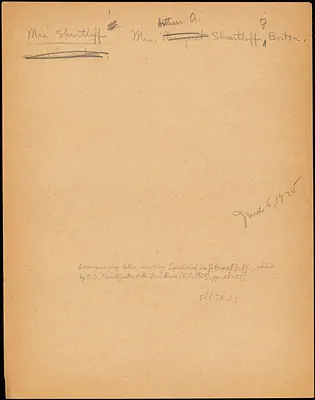 Gardner Jackson manuscript footnote, 6 June 1925