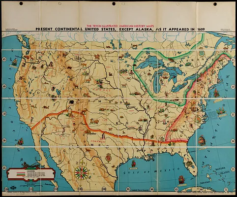 Present continental United States, except Alaska, as it appeared in 1609
