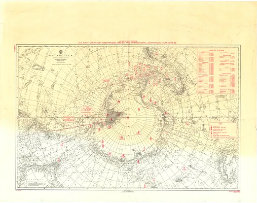 Antarctic Area Stations - U.S. Navy Operation "Deepfreeze": 1955-56 and International Geophysical Year 1957-59