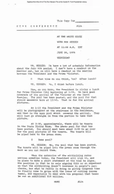Press Secretary Briefings, 6/30/76